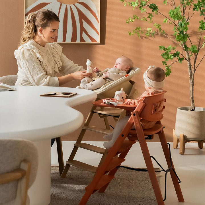 KAOS KLAPP® Recycled Highchair - Terracotta Pink-Highchairs-No Safety Rail & Tray- | Natural Baby Shower