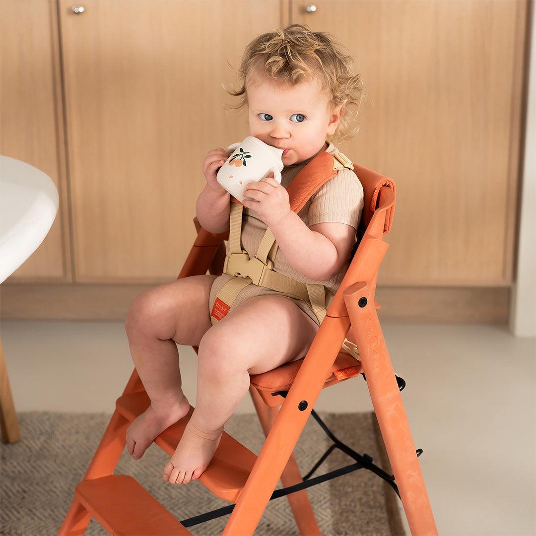 KAOS KLAPP® Recycled Highchair - Terracotta Pink-Highchairs-No Safety Rail & Tray- | Natural Baby Shower