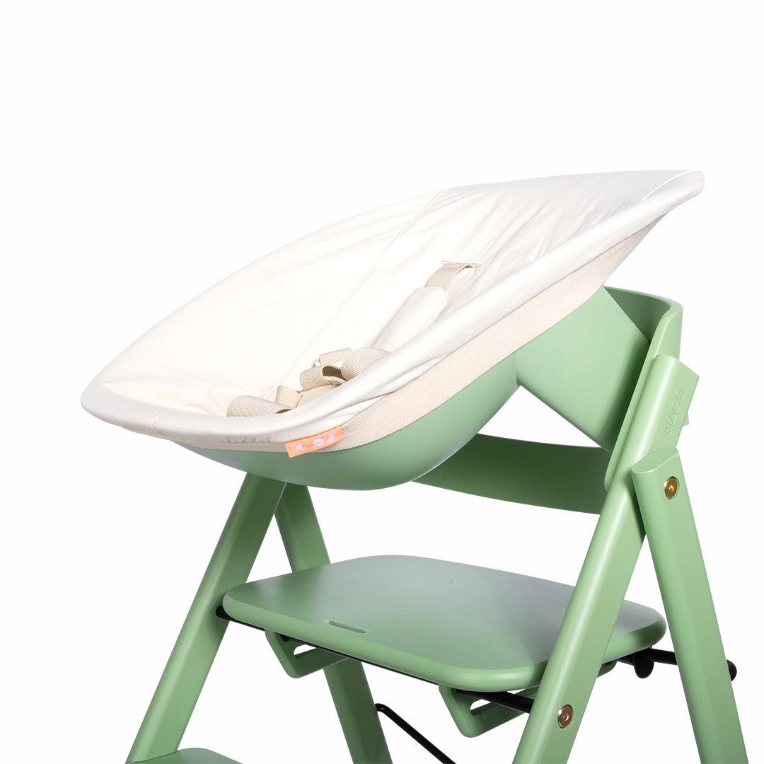 KAOS Klapp Highchair Newborn Bundle - Pale Coral/Beech-Highchairs-Pale Coral/Beech-Green/Plastic Babyseat | Natural Baby Shower
