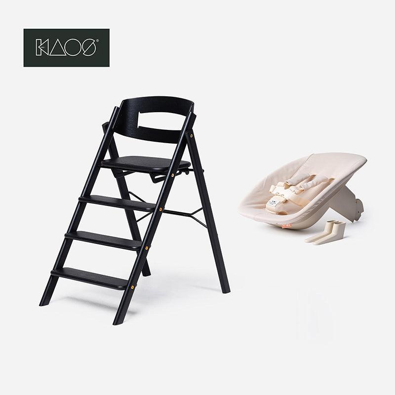 KAOS KLAPP® Newborn Kit-Highchairs-Black/Oak- | Natural Baby Shower