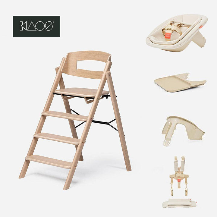 KAOS KLAPP® Highchair Complete Set-Highchairs-Natural/Oak- | Natural Baby Shower