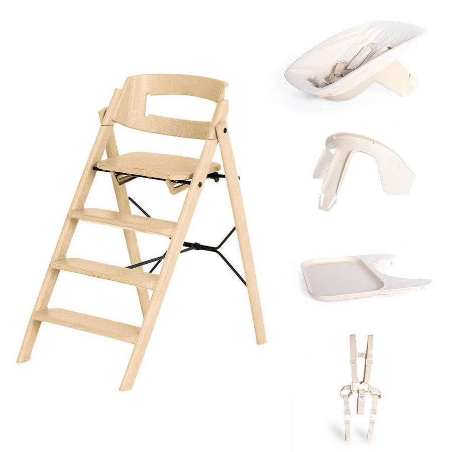 KAOS Klapp Highchair Complete Set - Desert Sand/Plastic-Highchairs-Desert Sand/Plastic-Ivory/Plastic Babyseat | Natural Baby Shower
