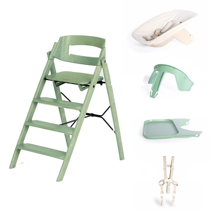 KAOS Klapp Highchair Complete Set - Mineral Green/Plastic-Highchairs-Mineral Green/Plastic-Ivory/Plastic Babyseat | Natural Baby Shower