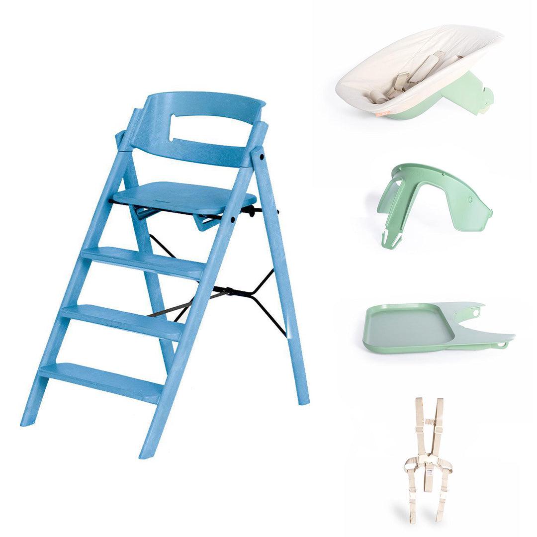 KAOS Klapp Highchair Complete Set - Swedish Blue/Plastic-Highchairs-Swedish Blue/Plastic-Green/Plastic Babyseat | Natural Baby Shower