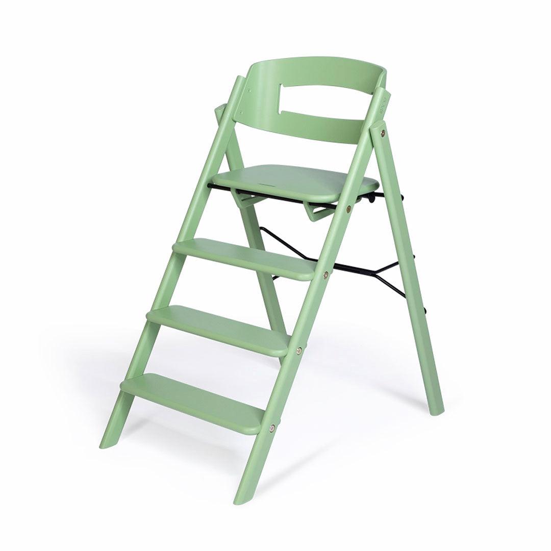 KAOS Klapp Highchair Baby Set - Pale Green/Beech-Highchairs-Pale Green/Beech-Black/Plastic Safety Rail/Tray | Natural Baby Shower