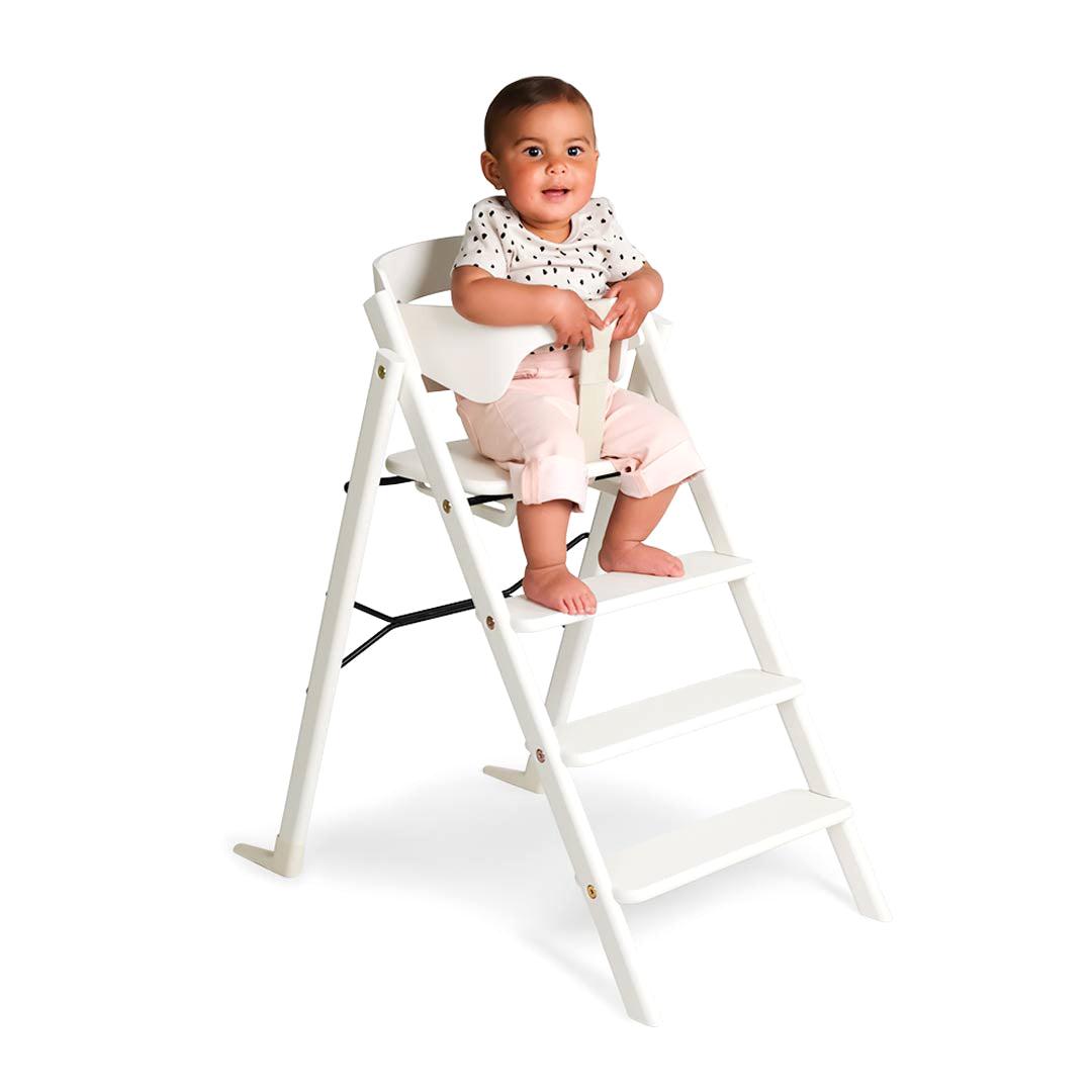 KAOS Klapp Highchair Newborn Bundle - White/Beech-Highchairs-White/Beech-Ivory/Plastic Babyseat | Natural Baby Shower