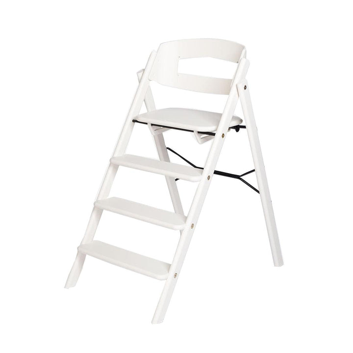 KAOS Klapp Highchair Baby Set - White/Beech-Highchairs-White/Beech-Black/Plastic Safety Rail/Tray | Natural Baby Shower
