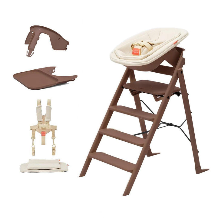 KAOS KLAPP® Recycled Highchair Complete Set-Highchairs-Moccha Brown/Plastic- | Natural Baby Shower