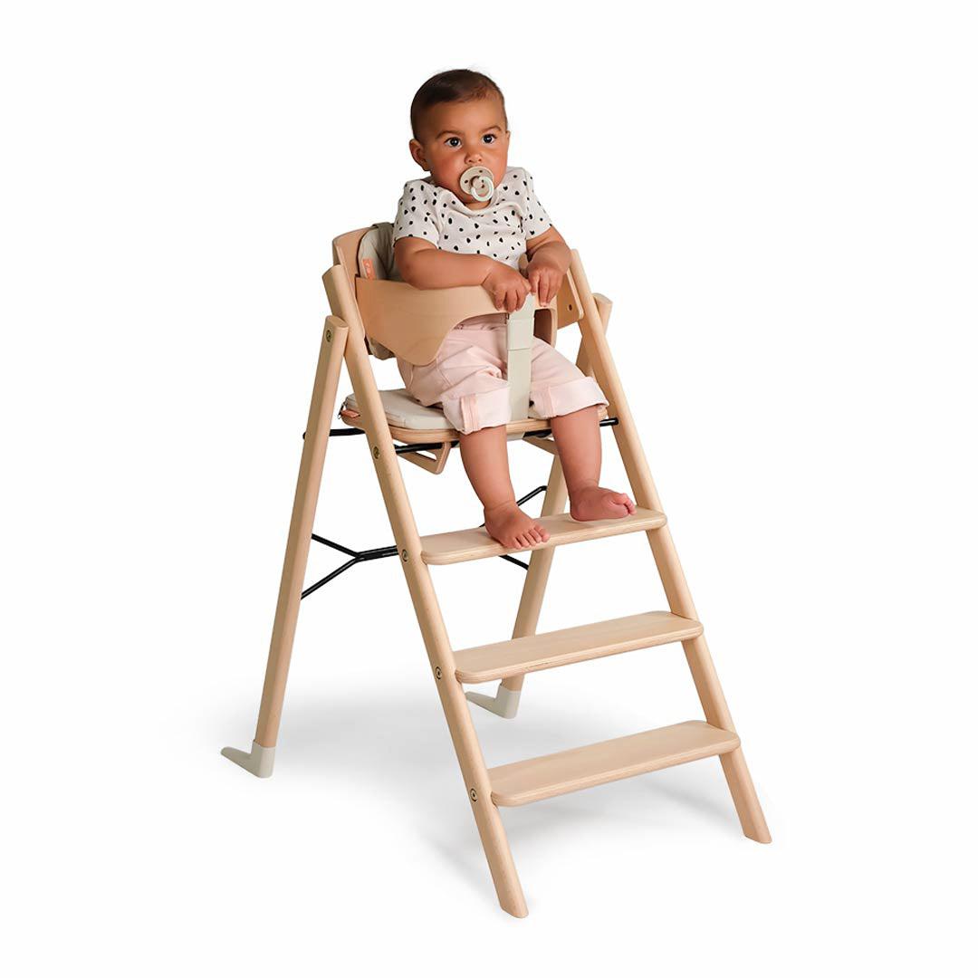 KAOS Klapp Highchair Baby Set - Natural/Beech-Highchairs-Natural/Beech-Black/Plastic Safety Rail/Tray | Natural Baby Shower