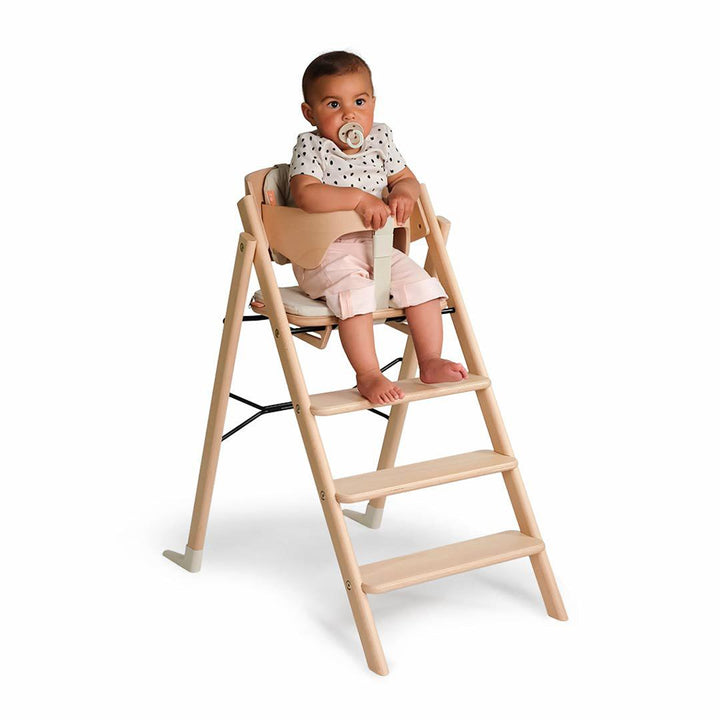 KAOS Klapp Highchair Newborn Bundle - Natural/Beech-Highchairs-Natural/Beech-Ivory/Plastic Babyseat | Natural Baby Shower