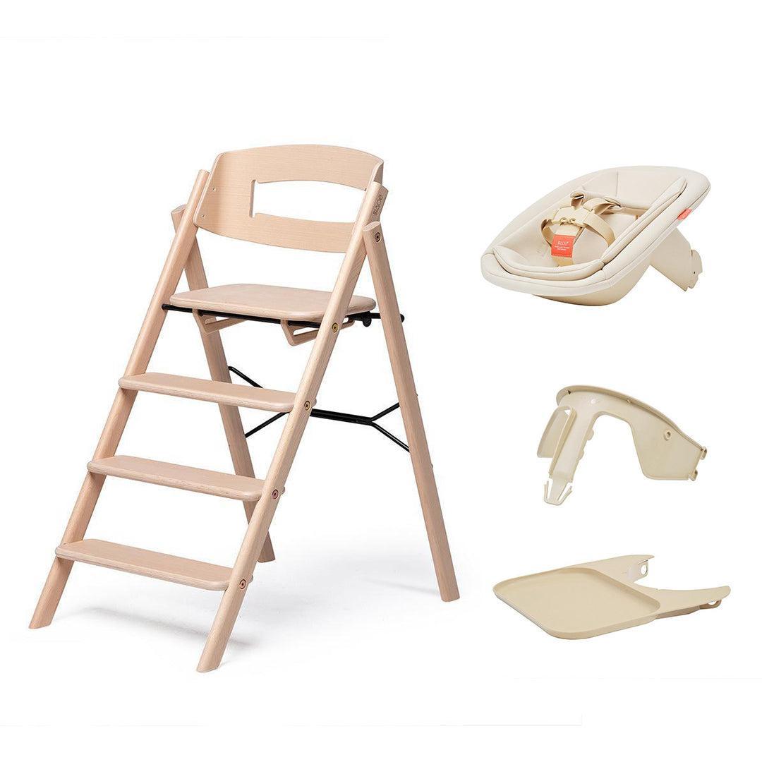 KAOS KLAPP® Highchair Newborn Seat + Tray Set-Highchairs-Natural/Beech- | Natural Baby Shower