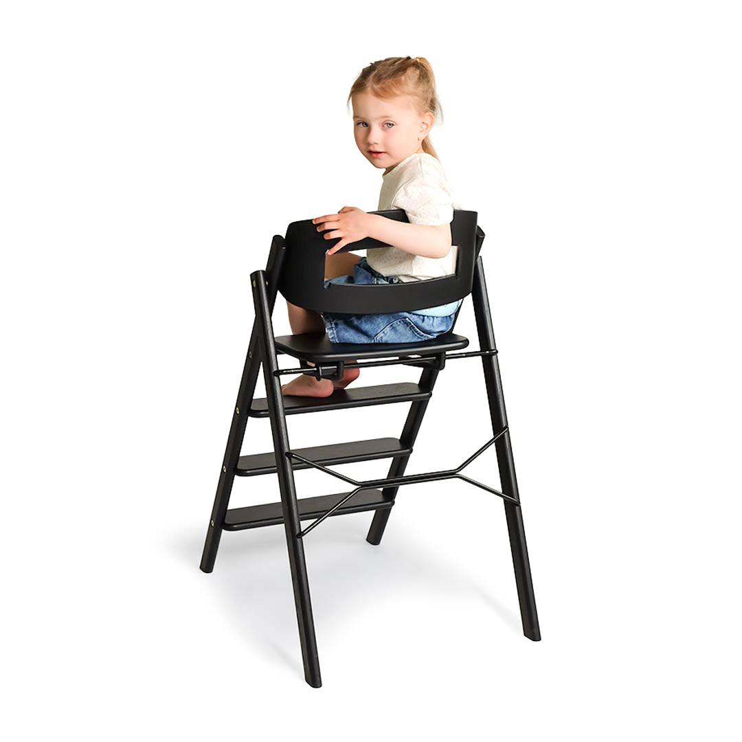 KAOS Klapp Highchair Baby Set - Black/Oak-Highchairs-Black/Oak-Black/Plastic Safety Rail/Tray | Natural Baby Shower