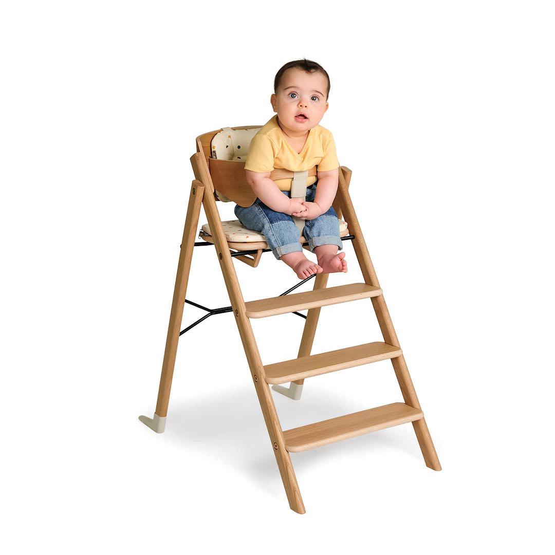 KAOS Klapp Highchair Newborn Bundle - Natural/Oak-Highchairs-Natural/Oak-Green/Plastic Babyseat | Natural Baby Shower