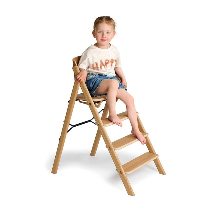KAOS Klapp Highchair Complete Set - Natural/Oak-Highchairs-Natural/Oak-Green/Plastic Babyseat | Natural Baby Shower