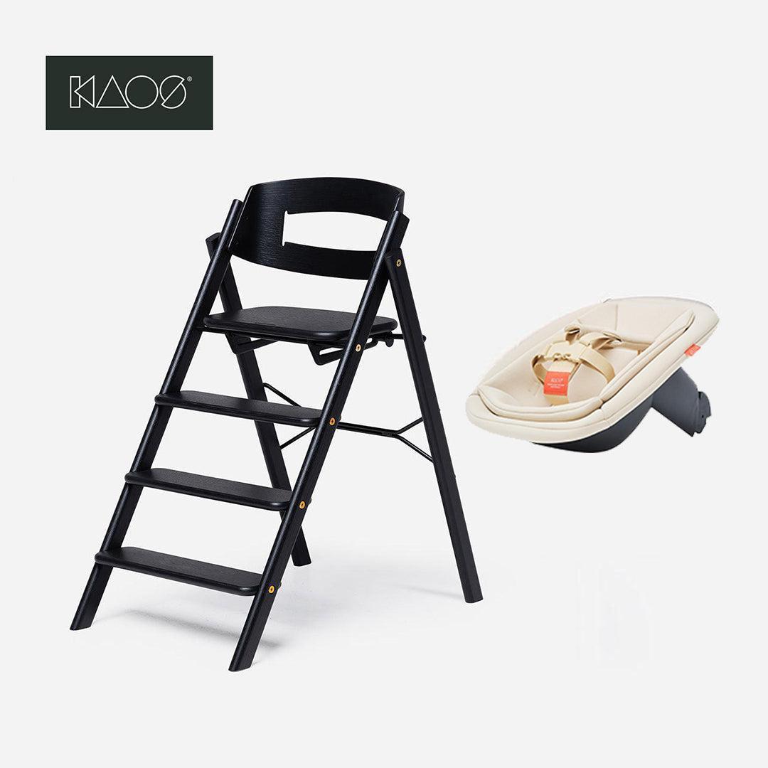 KAOS KLAPP® Newborn Kit-Highchairs-Black/Oak- | Natural Baby Shower