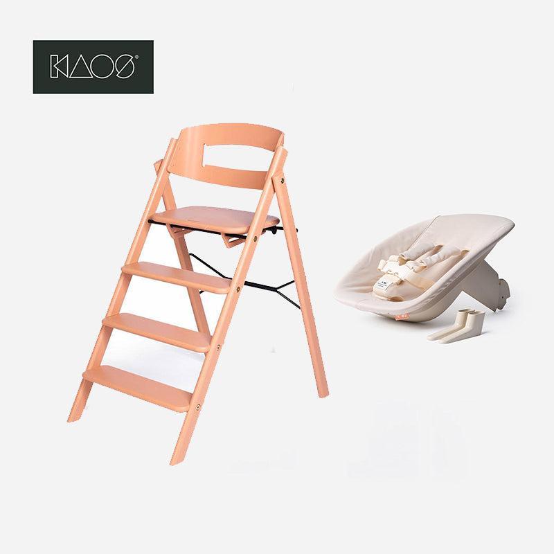 KAOS KLAPP® Newborn Kit-Highchairs-Pale Coral/Beech- | Natural Baby Shower