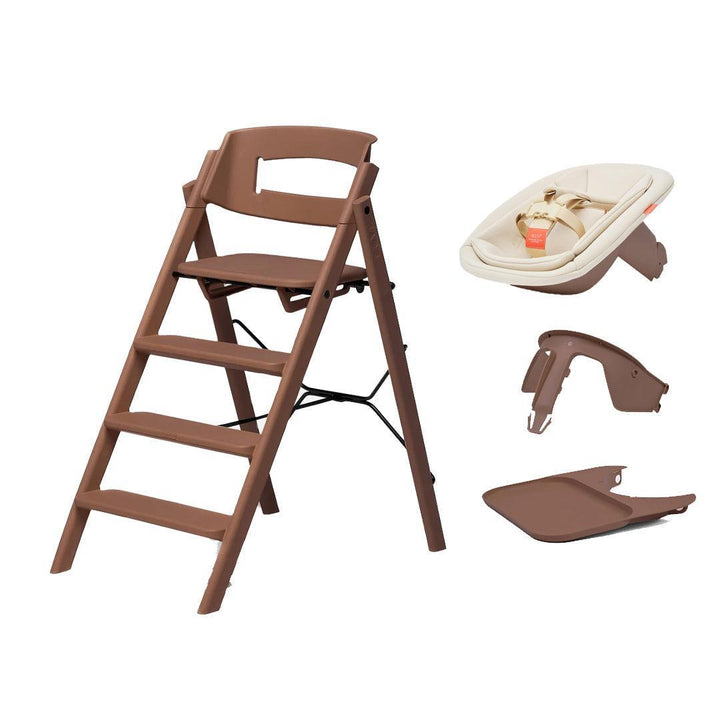 KAOS KLAPP® Recycled Highchair Newborn Seat + Tray Set-Highchairs-Moccha Brown/Plastic- | Natural Baby Shower