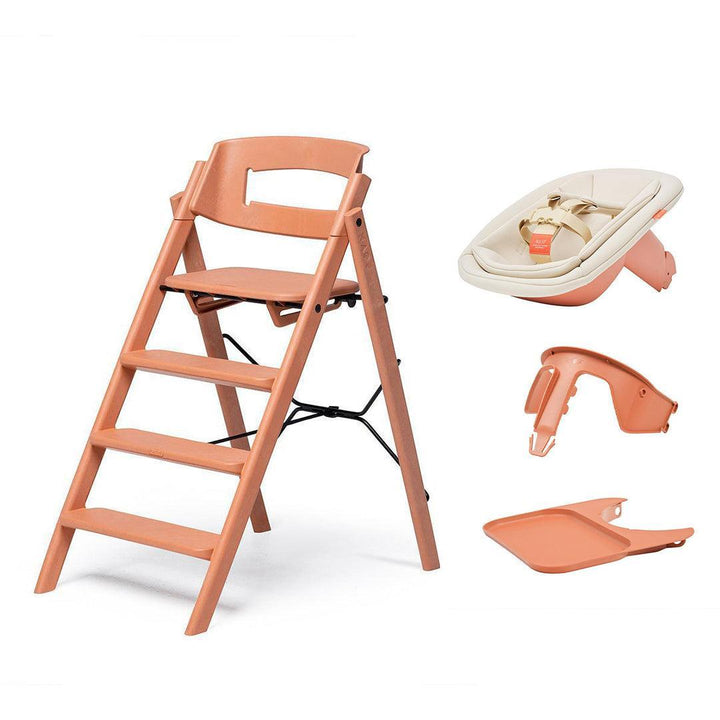KAOS KLAPP® Recycled Highchair Newborn Seat + Tray Set-Highchairs-Terracotta/Plastic- | Natural Baby Shower