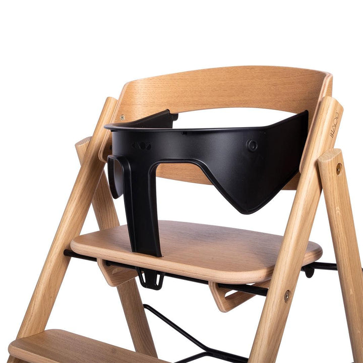 KAOS Klapp Highchair Baby Set - Black/Oak-Highchairs-Black/Oak-Black/Plastic Safety Rail/Tray | Natural Baby Shower