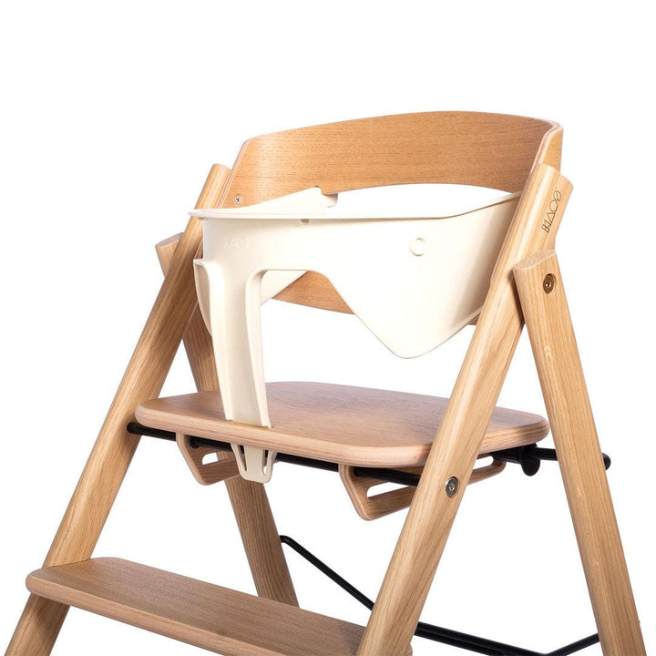KAOS Klapp Highchair Baby Set - Natural/Ash-Highchairs-Natural/Ash-Black/Plastic Safety Rail/Tray | Natural Baby Shower