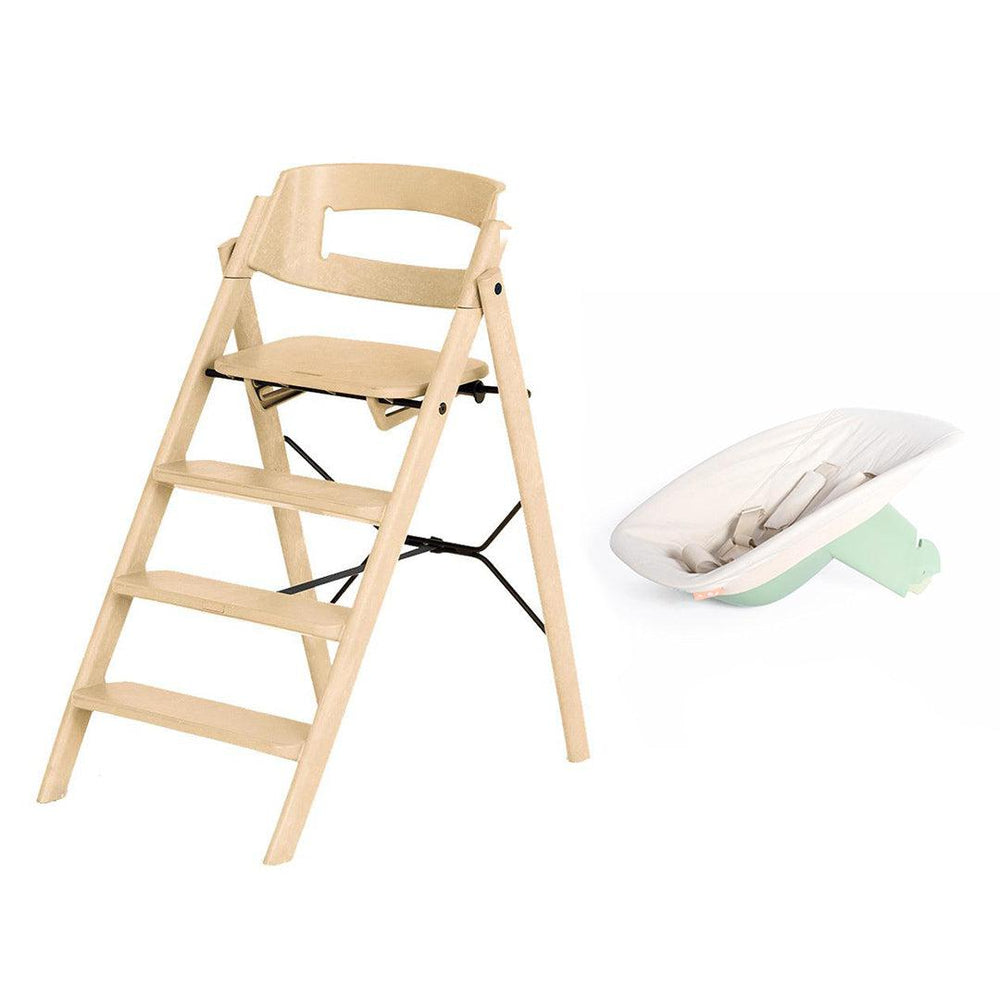 KAOS Klapp Highchair Newborn Bundle - Desert Sand/Plastic-Highchairs-Desert Sand/Plastic-Green/Plastic Babyseat | Natural Baby Shower