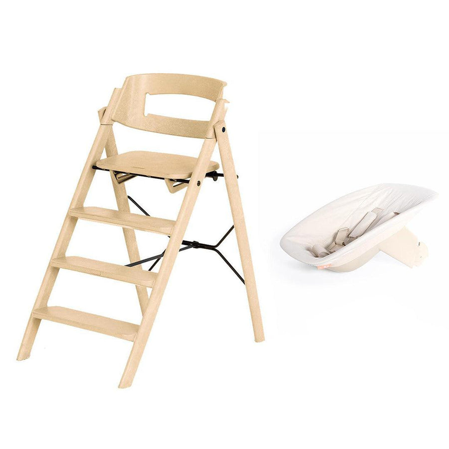 KAOS Klapp Highchair Newborn Bundle - Desert Sand/Plastic-Highchairs-Desert Sand/Plastic-Ivory/Plastic Babyseat | Natural Baby Shower