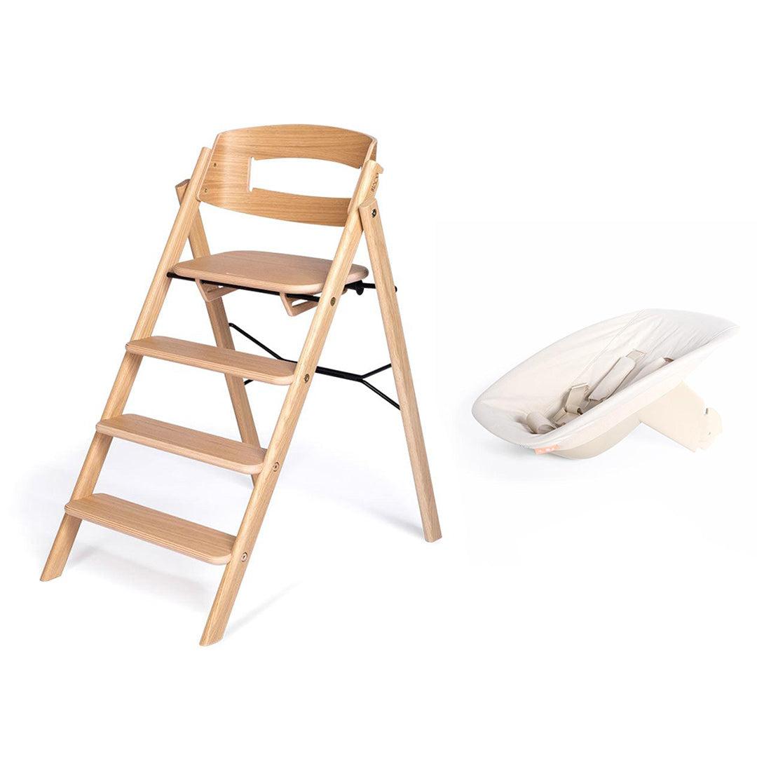 KAOS Klapp Highchair Newborn Bundle - Natural/Oak-Highchairs-Natural/Oak-Ivory/Plastic Babyseat | Natural Baby Shower