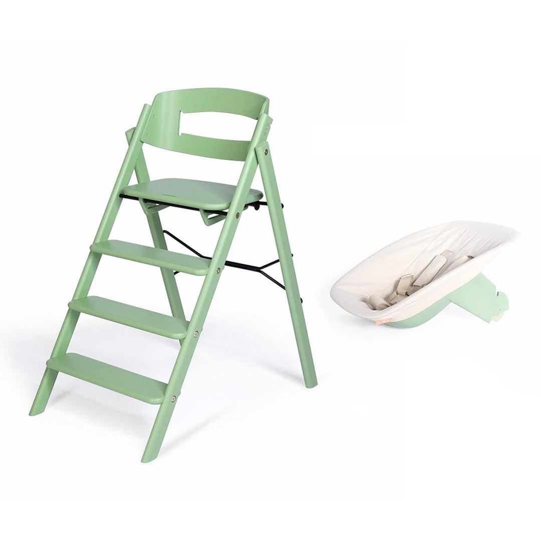 KAOS Klapp Highchair Newborn Bundle - Pale Green/Beech-Highchairs-Pale Green/Beech-Green/Plastic Babyseat | Natural Baby Shower