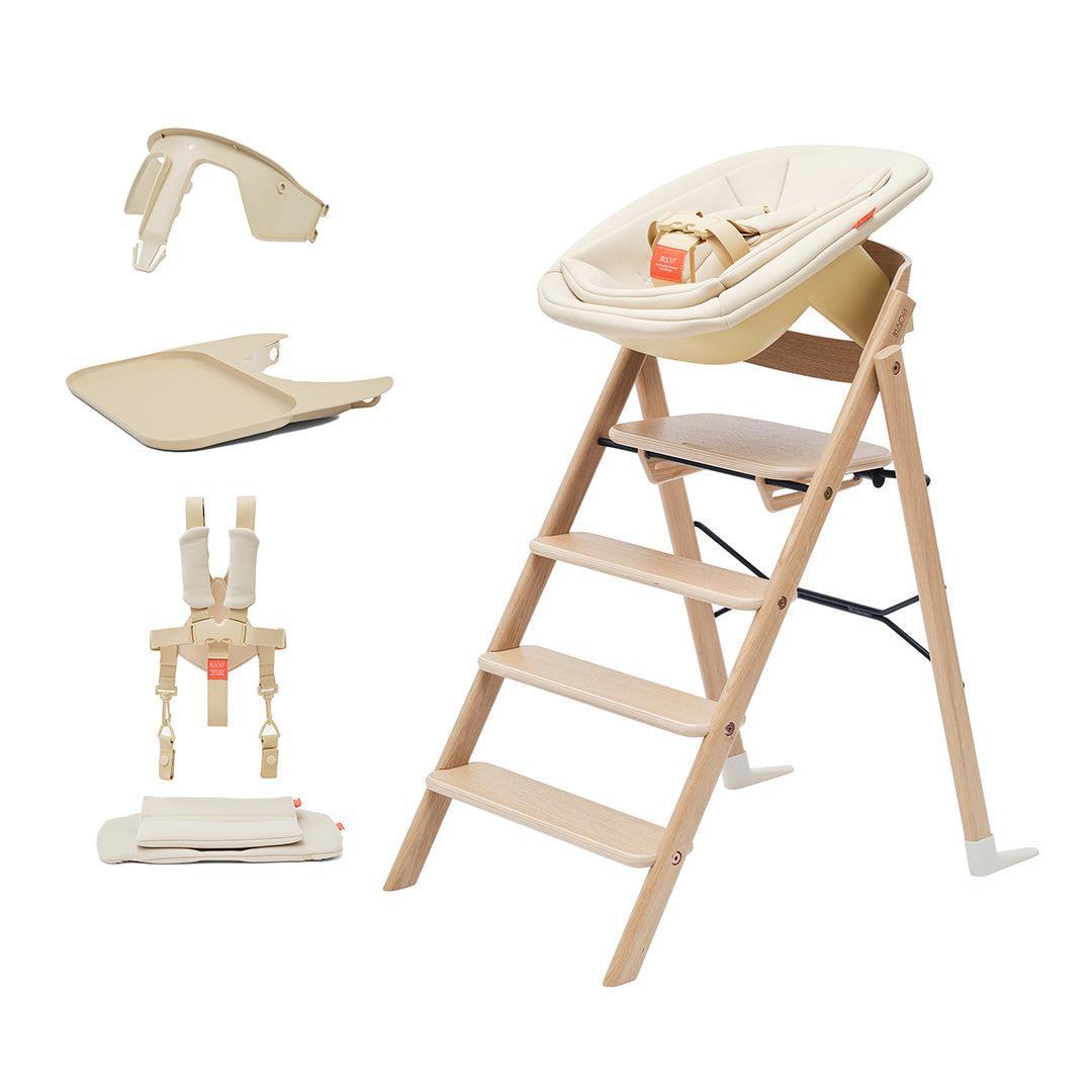 KAOS KLAPP® Highchair Complete Set-Highchairs-Natural/Oak- | Natural Baby Shower