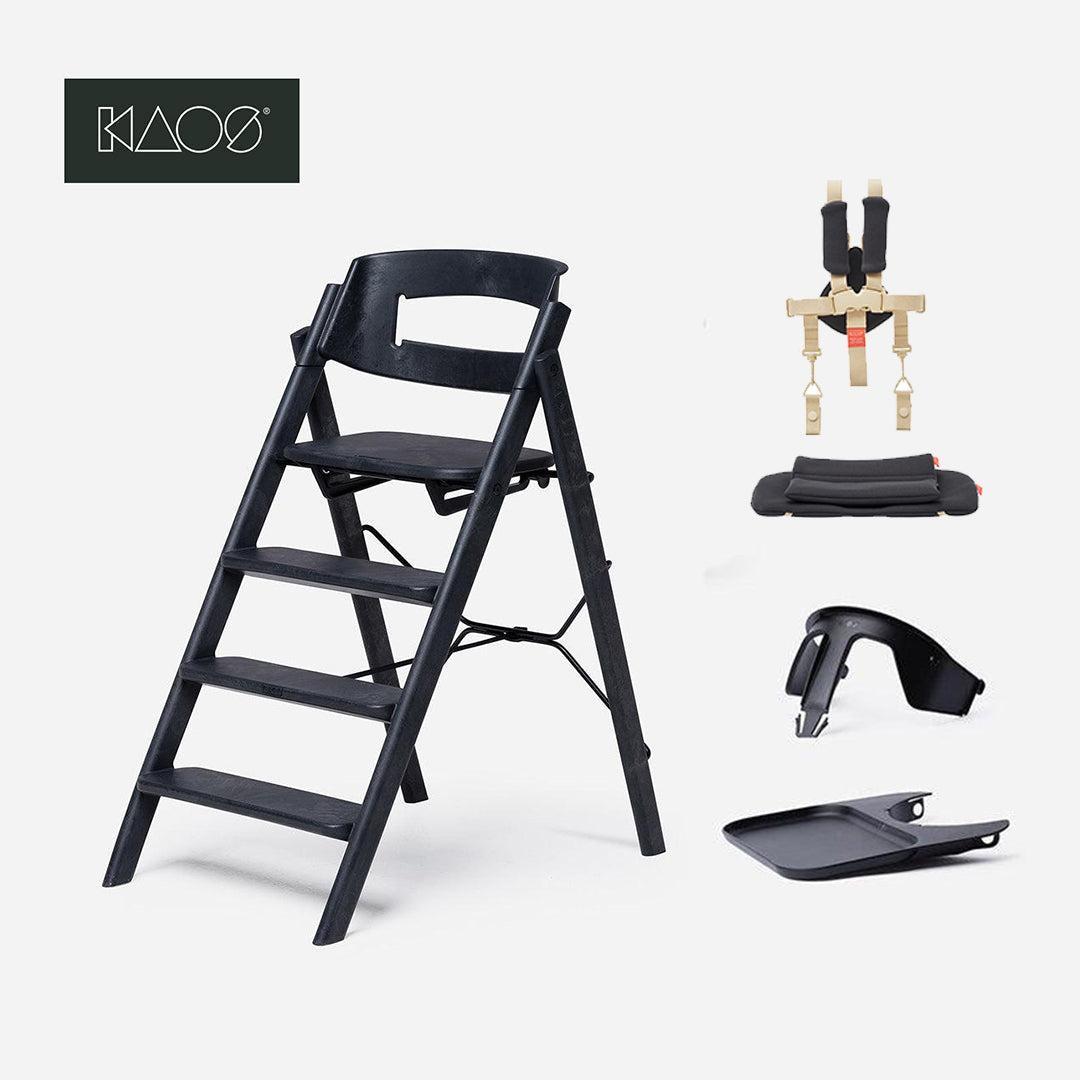 KAOS ReKLAPP® Highchair + Baby Set-Highchairs-Charcoal Black/Plastic- | Natural Baby Shower