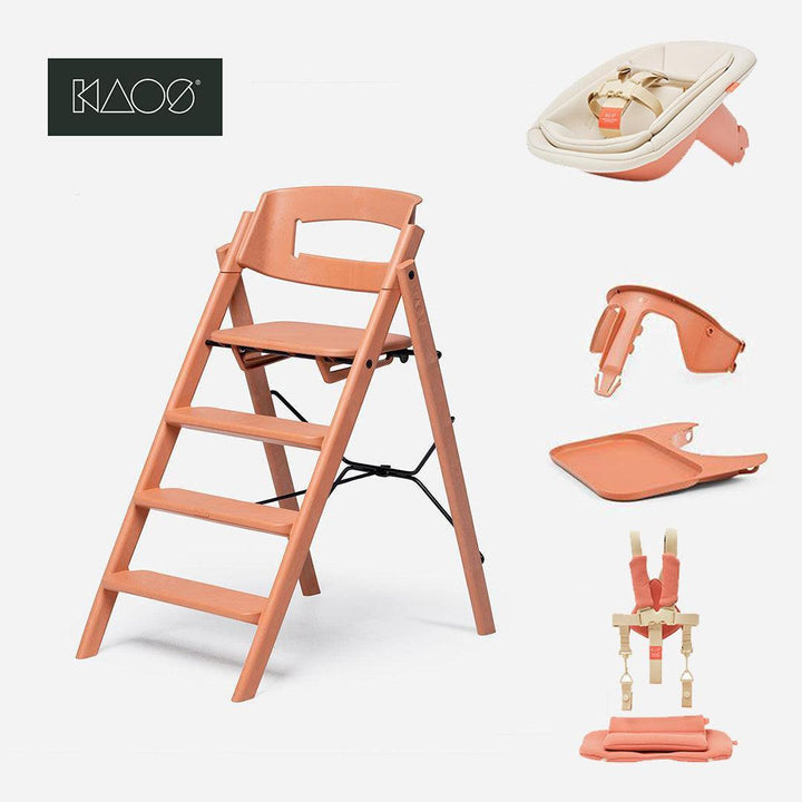 KAOS ReKLAPP® Highchair Complete Set-Highchairs-Terracotta/Plastic- | Natural Baby Shower