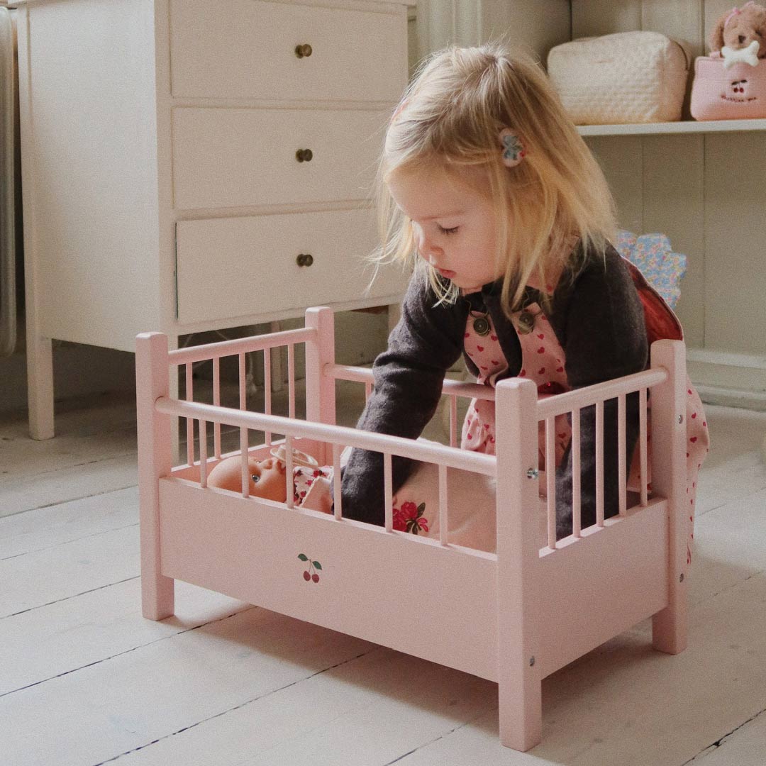 Konges Slojd Doll Bed - Pink-Dolls Accessories-Pink-One Size | Natural Baby Shower