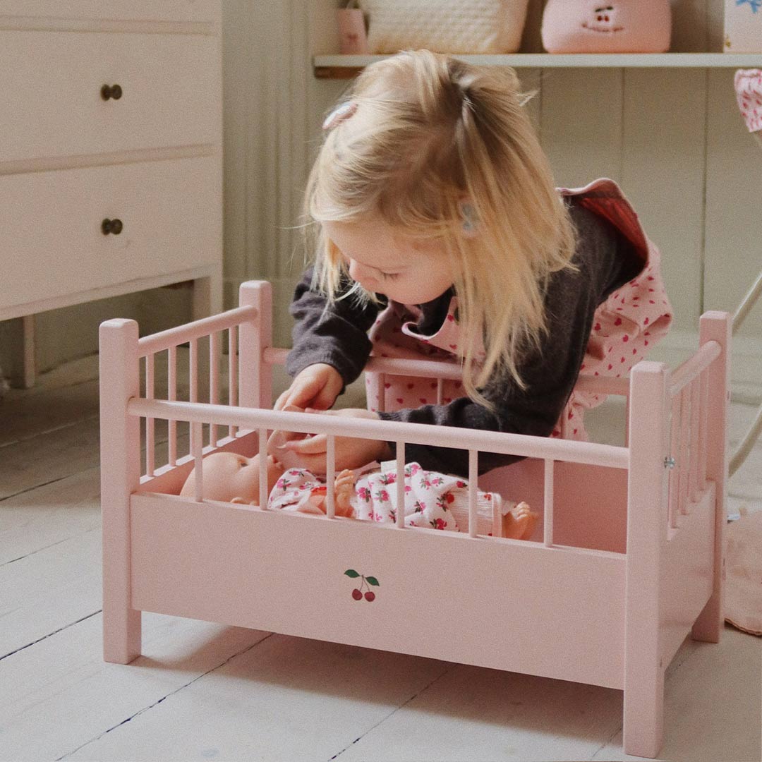 Konges Slojd Doll Bed - Pink-Dolls Accessories-Pink-One Size | Natural Baby Shower