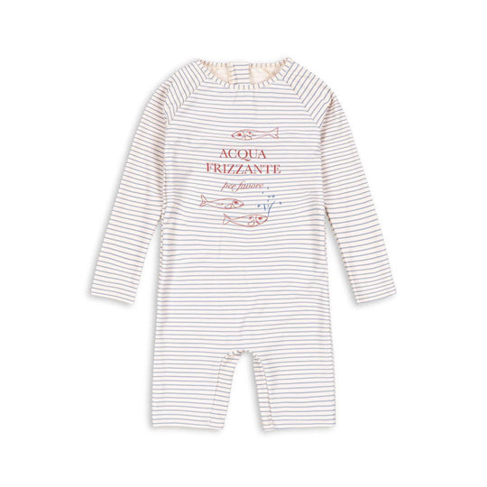 Konges Slojd Aster Onesie - Stripe Bluie-Swimsuits-Stripe Bluie-12m | Natural Baby Shower
