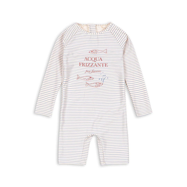 Konges Slojd Aster Onesie - Stripe Bluie-Swimsuits-Stripe Bluie-12m | Natural Baby Shower
