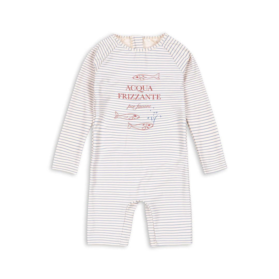 Konges Slojd Aster Onesie - Stripe Bluie-Swimsuits-Stripe Bluie-12m | Natural Baby Shower