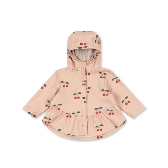 Konges Slojd Faire Rain Jacket - Ma Grande Cerise Blush-Coats-Ma Grande Cerise Blush-9m | Natural Baby Shower