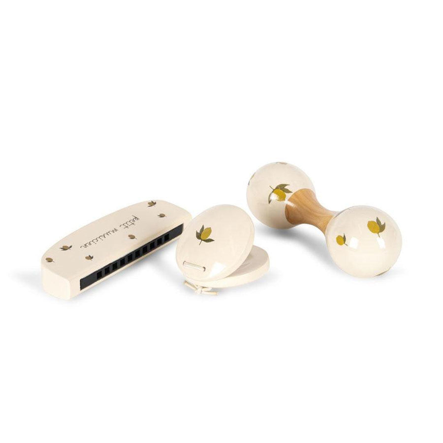 Konges Slojd Music Set Petit Lemon Glossy - Lemon-Musical Instruments-Lemon-One Size | Natural Baby Shower