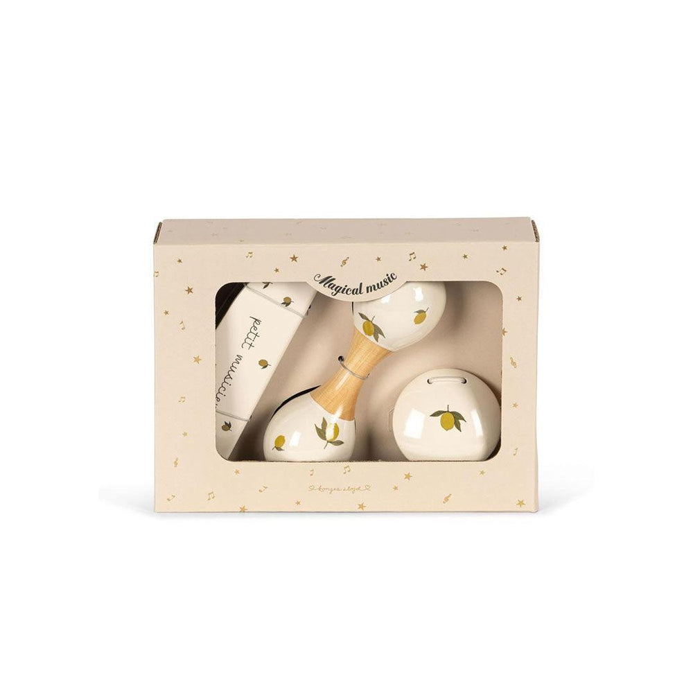 Konges Slojd Music Set Petit Lemon Glossy - Lemon-Musical Instruments-Lemon-One Size | Natural Baby Shower