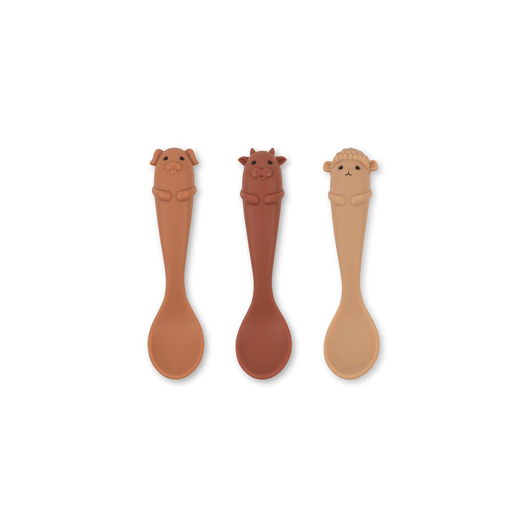 Konges Slojd Baby Spoon - 3 Pack - Rose Mix - Farm-Cutlery-Rose Mix-Farm | Natural Baby Shower