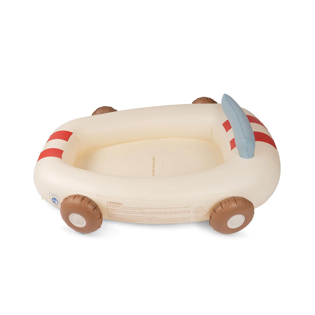 Konges Slojd Paddling Pool - Cream Off White - Car-Inflatables-Cream Off White-Car | Natural Baby Shower