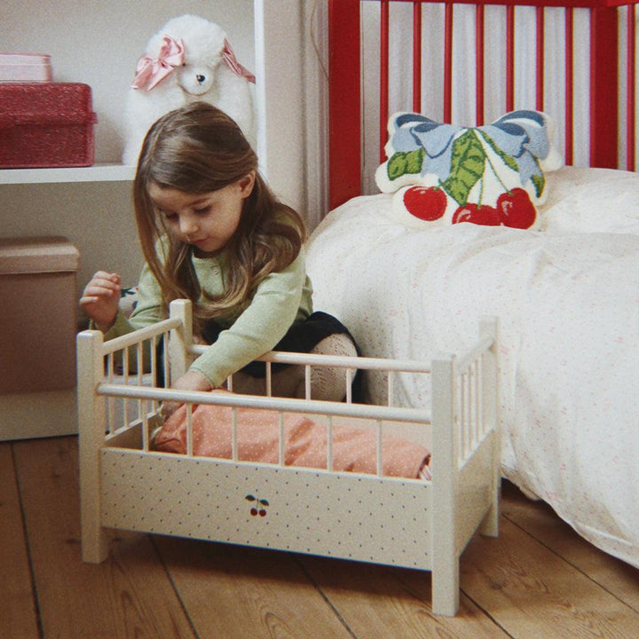 Konges Slojd Doll Bed - Cherry-Dolls Accessories-Cherry- | Natural Baby Shower