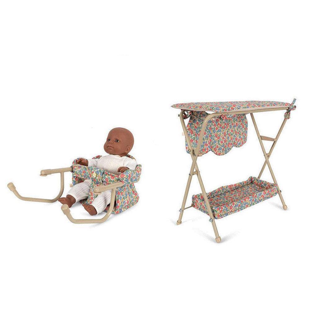 Konges Slojd Dolls Changing Table & Highchair Set - Fiola-Dolls Accessories-Fiola- | Natural Baby Shower