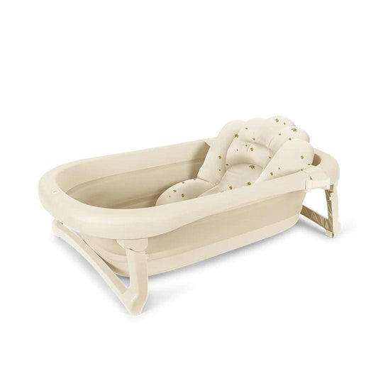 Konges Slojd Foldable Bath Tub & Cushion - Crème-Baths- | Natural Baby Shower