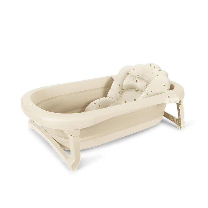 Konges Slojd Foldable Bath Tub & Cushion - Crème-Baths- | Natural Baby Shower