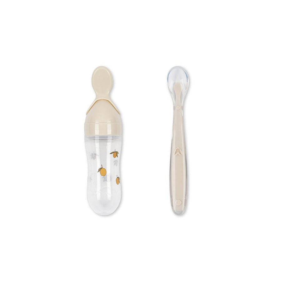 Konges Slojd Food Feeding Set - Lemon-Feeding Sets-Lemon-One Size | Natural Baby Shower