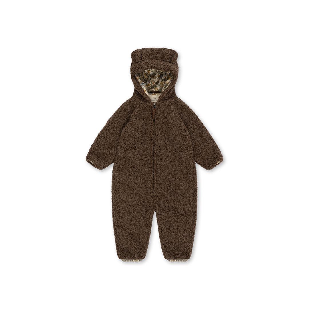 Konges Sløjd Grizz Teddy Onesie - Shitake-Snugglesuits-Shitake-3M | Natural Baby Shower