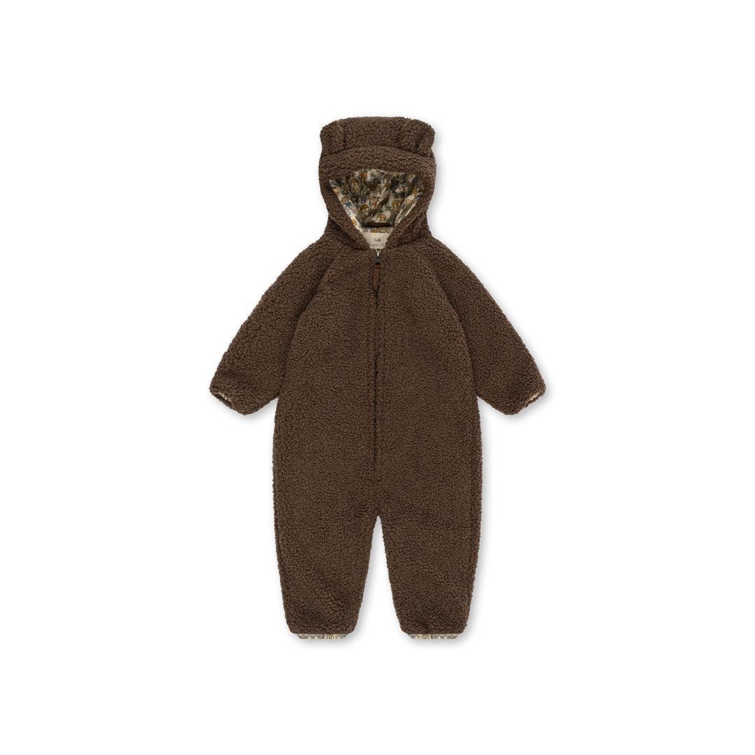 Konges Sløjd Grizz Teddy Onesie - Shitake-Pramsuits-Shitake-3M | Natural Baby Shower