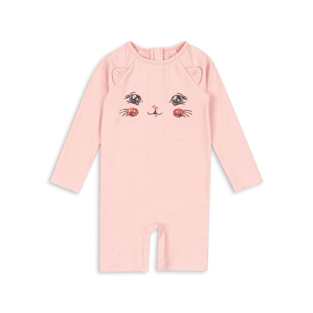 Konges Slojd Kitty Onesie - Powder Pink-Swimsuits-Powder Pink-12m | Natural Baby Shower