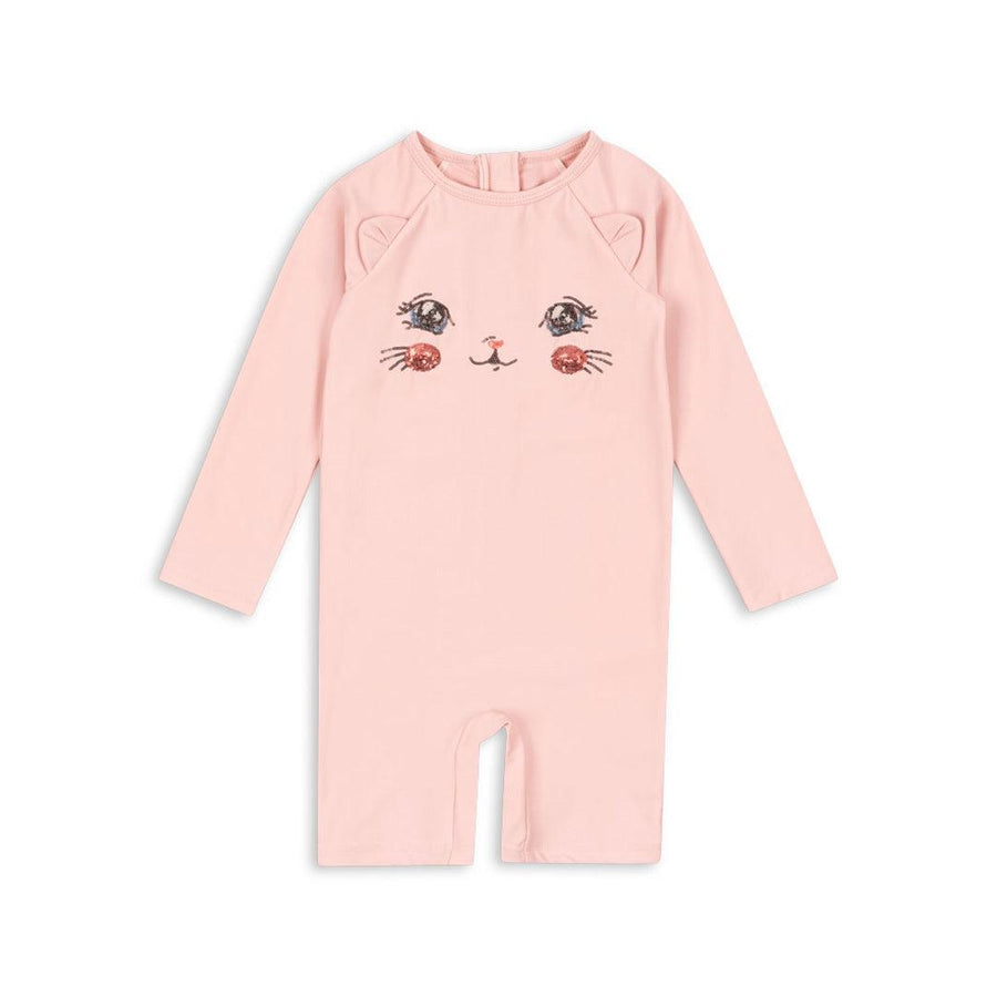 Konges Slojd Kitty Onesie - Powder Pink-Swimsuits-Powder Pink-12m | Natural Baby Shower
